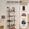 Wall Mounted Industrial Pipe Shelf 5 Tier Wood Storage Unit